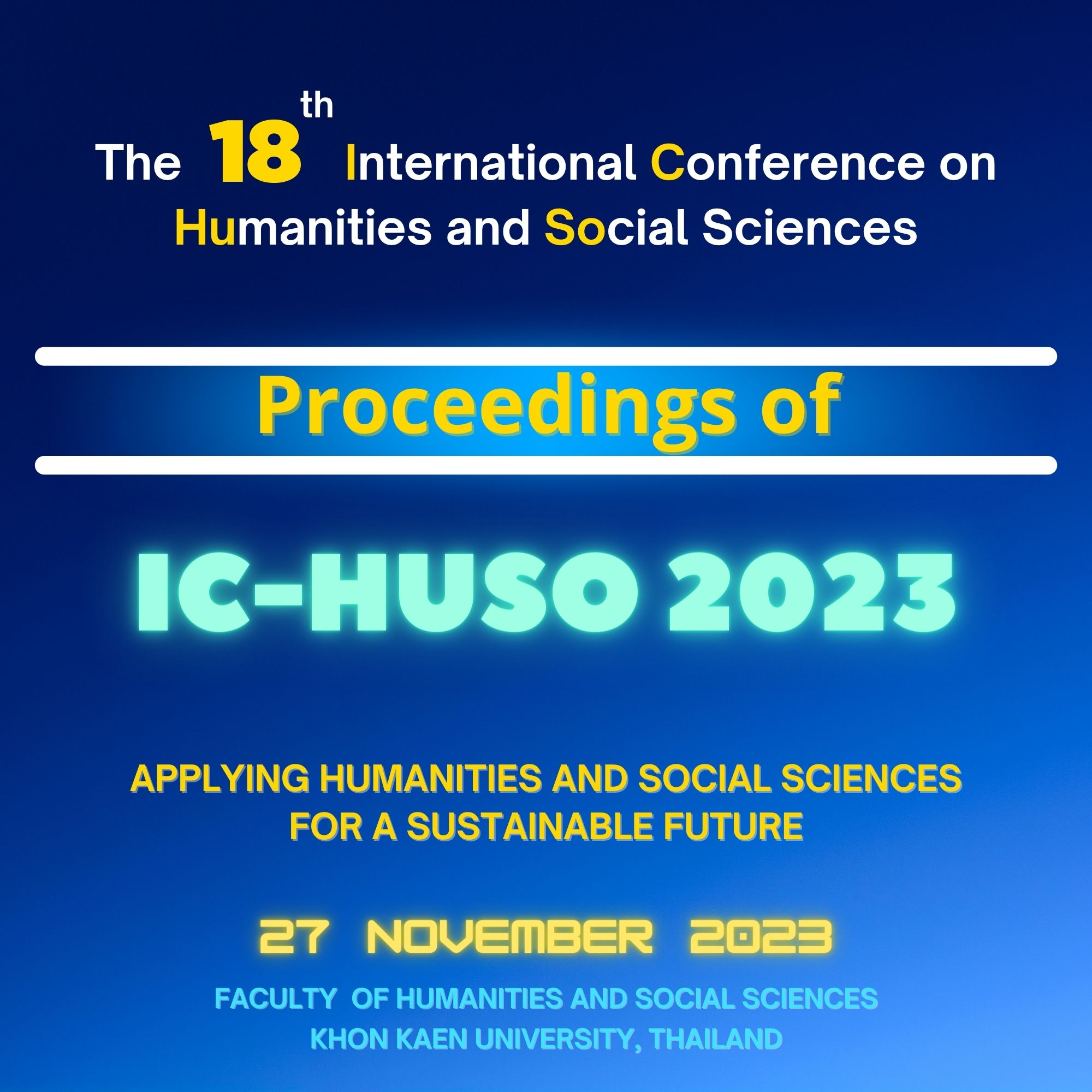 Proceedings of ICHUSO 2023